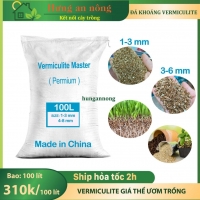 Bao 100 lít Vermiculite đá khoáng giá thể ươm trồng rau mầm, trộn các loại giá thể khác ( lưu ý: gọi đá nhưng siêu nhẹ )