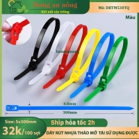 DRTM530TQ - Dây rút nhựa tháo mở tái sử dụng nhiều lần, xem trong mô tả giúp ( sét 100 sợi size 5x300mm )