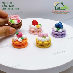 TT146 - Bánh kem mô hình DIY trang trí tiểu cảnh, tiệc, chậu cây, dán những nơi cần ( nhớ xem phần mô tả)