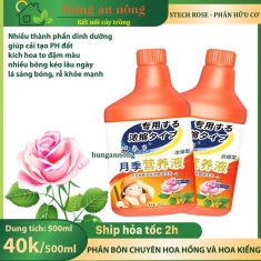 Chai 500ml - Phân bón hữu cơ Stech Rose - chuyên hoa hồng các loại hoa kiểng khác kích hoa to nhiều lá xanh rễ khỏe