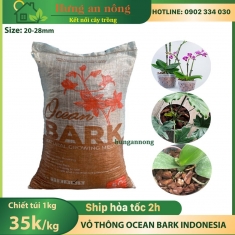 1kg Vỏ thông Ocean Bark Indonesia, trồng phong lan, ươm kie, giá thể cho kiểng lá size 20-28mm