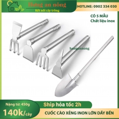 Xẻng cào, Cuốc chim cuốc cào 1 đầu, 2 đầu toàn bộ inox bao bền chắc độ dầy gần 4ly size dài từ 39cm-59cm