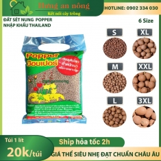 Túi 1 lít đất sét nung popper giá thể siêu nhẹ hàng Thailand